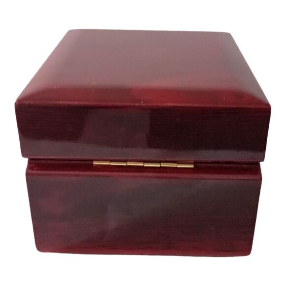 Lacquered Watch Box EMPTY Case Holder Lights Up Woodgrain Square Unbranded - Picture 8 of 16